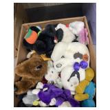 Box of Assorted Plush Toys