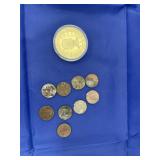 Misprinted 60th Ann. Air Force Coin & Pennies