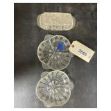 Butter Dish & 2 Divided Trays