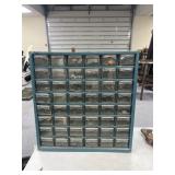 48 Drawer Nut/Bolt Bin w/Contents