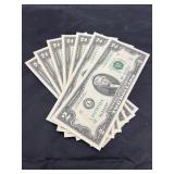 7 Two Dollar Bills in Sequence