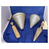2 Vintage Food Mills w/Mashers