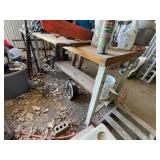 Roll Around Butcher Block Top Work Bench