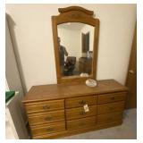 9-Drawer Dresser w/Mirror 61"L x 17"W x 29"H