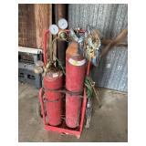 Cutting Torch Set on Dolly - Gauges - Hoses
