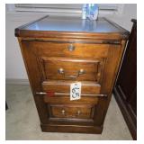 Wood 2-Drawer Filing Cabinet