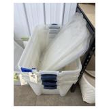 3 Pcs - Plastic Bins & Lids