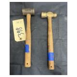 2 Assorted Hammers