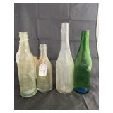 4 Pcs - Vintage Glass Bottles