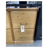2-Drawer Wooden Filing Cabinet