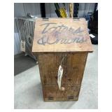 Wooden Potato/Onion Bin