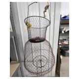 Vintage Sports Fisher Collapsible Metal Basket