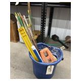 Arrows - Plastic Bucket - PVC Pipe - Wheel Chock