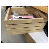 Wooden Crate w/Craft Supplies - Note Cards