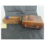 Wooden Box & Vintage Wooden Jewelry Box