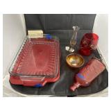 6 Pcs - Casserole Dish w/Lid - Glass Bottle - Vase