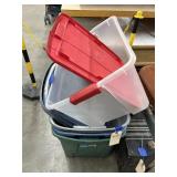 4 - Plastic Totes w/Lids
