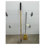 Straw Broom & Gardening Hoe