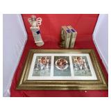 4 Pcs - Bookends - Angel Figurine - Framed Print