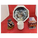 Decorative Plate - Metal Firehouse - Candle Holder