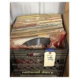 Assorted Vinyl Records in Crate