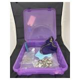 Assorted Costume Jewelry in Plastic Bin w/Lid