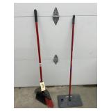 2 Pcs - Broom & Dustpan w/Mop