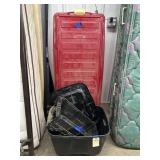 3 - Plastic Totes w/Lids