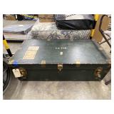 Trunk w/Tray & Afghans & Blankets