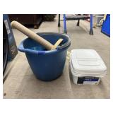 2 Pcs - Utility Bucket w/Paper Towels & Cups