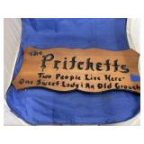 Wooden Sign "Pritchetts"