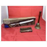 3 Pcs - Bell - Leather Key Pouch - Silver Plated K