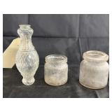 3 Pcs- Glass Decanter Stopper - 2 Glass Jars