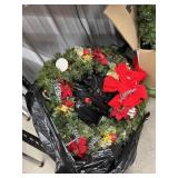 Bag of Assorted Christmas Wreaths & Light Bulbs