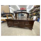 Wooden TV Stand w/Drawers w/Framed Mirror