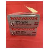 2 Pcs - Winchester 270 Win Ammo