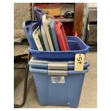 4 Plastic Bins w/Lids