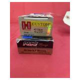 2 Pcs - Hornady 40 S&W & PMC 40 S&W Ammo