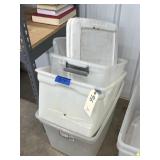 3 Pcs - Plastic Bins & Lids