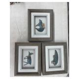 3 framed copper Images by Cooper, signed