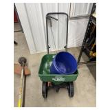 Walk Behind Lawn Spreader w/Plastic Bucket