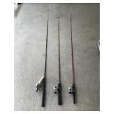 3 Pcs - Fishing Rods/Reels