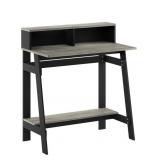 Simplistic A-Frame Computer Desk, Black/French Oak
