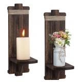 Farmhouse Wall Dï¿½cor Candle Sconces, 2 Pcs, Vintag