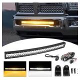 32 Inch 180W Dual Row Curved LED Amber/White Strob