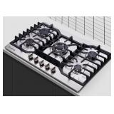 30" Drop In 5 Burner Gas Cooktop - Stainless Stee