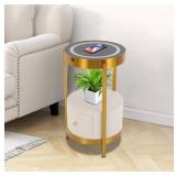 LED Smart Nightstand With One Drawer, 24" Tall Ro