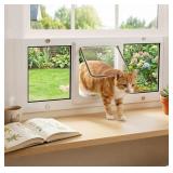Aluminum Pet Door for Windows, Adjustable Width of