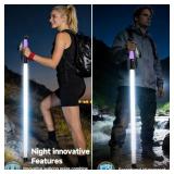 LED Illuminated Hard Hiking Pole, Lighting Tool &