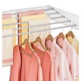Wall Mounted Foldable Clothes Drying Rack - White,